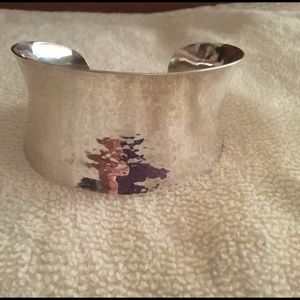 New Argento Vivo Wide Silver Cuff Bracelet