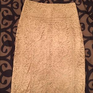 Express lace pencil skirt