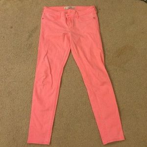 Bright pink Abercrombie & Fitch jeans