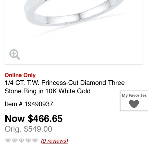 10K White Gold Ring - Picture 3 of 4