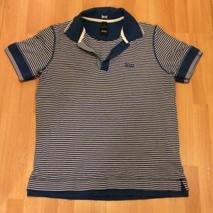 Mens Hugo boss striped Pima polo