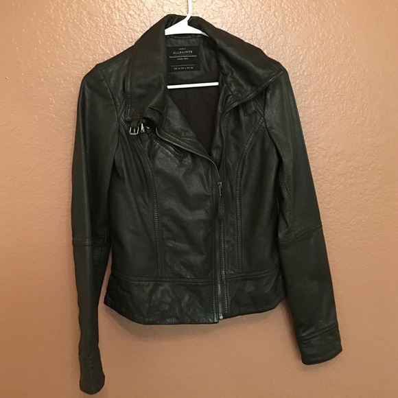 Allsaints brown leather jacket