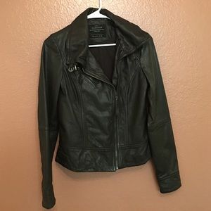 Allsaints brown leather jacket