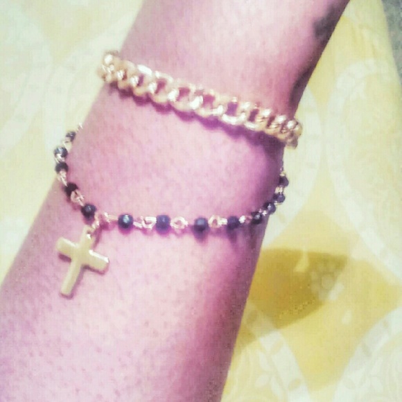 Charlotte Russe gold plated 2&1Bracelet