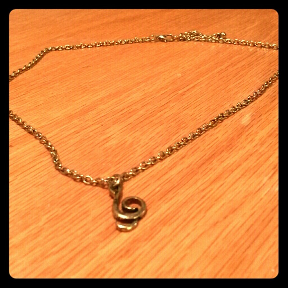 Gold Treble Clef Necklace