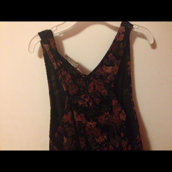 Corduroy Floral Print Dress - Picture 3 of 3