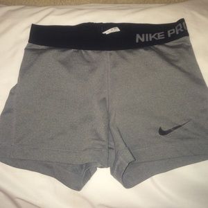 light grey Nike pro spandex shorts (WILL TRADE)