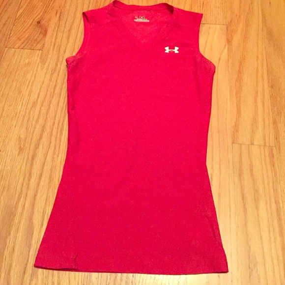 Under Armour Red Sleeveless compression top
