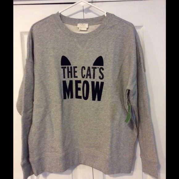 KATE SPADE "THE CAT'S MEOW" SWEATSHIRT NWT SZ S
