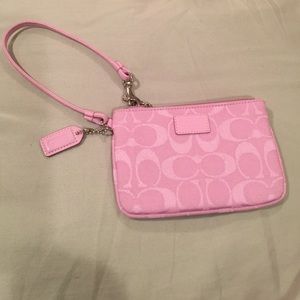 Coach - small pink wristlet