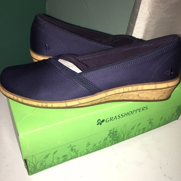 Keds-Grasshoppers Tessa Wedge Navy blue