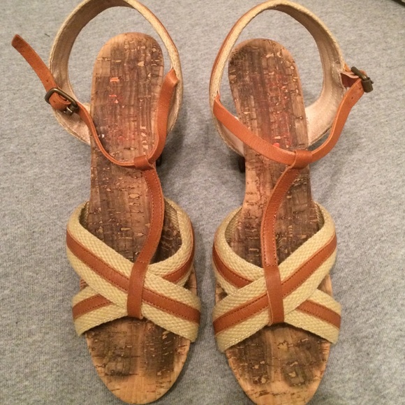 Michael Kores rattan heels -