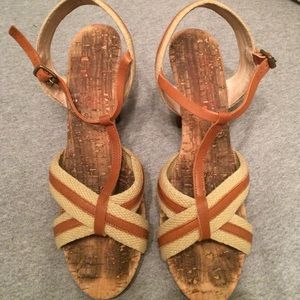 Michael Kores rattan heels -