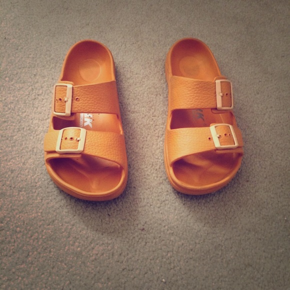 light orange sandals