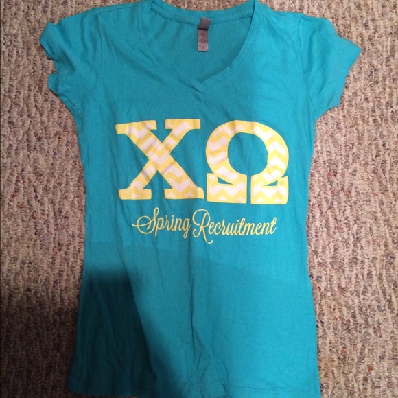 Turquoise blue Chi Omega Tshirt