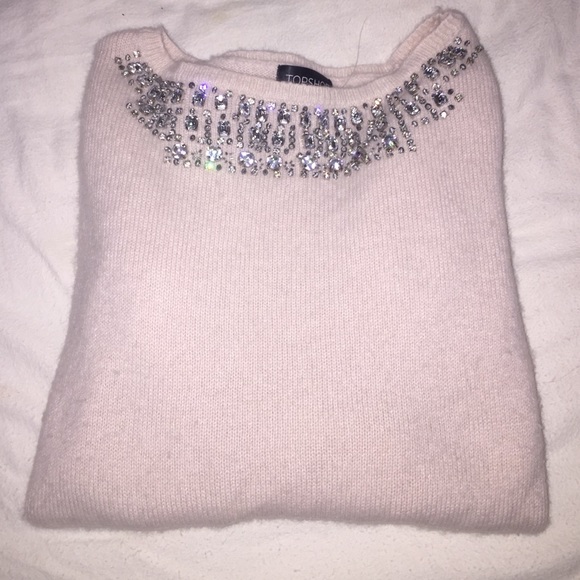 Topshop embellished sweater