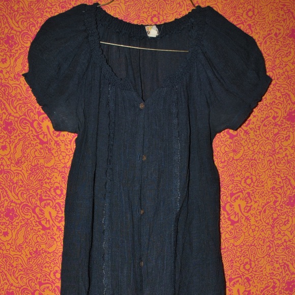 Navy Buttoned Tunic