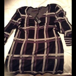 FINAL! Black and Tan 3/4 sleeve blouse