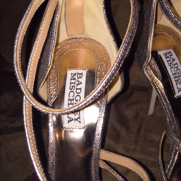 Badgley Mischka Signify Metallic High Heel Sandals - Picture 1 of 4