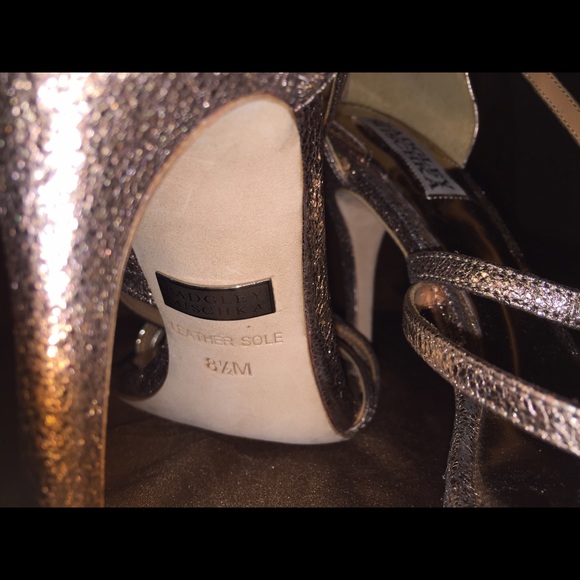 Badgley Mischka Signify Metallic High Heel Sandals - Picture 2 of 4