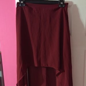 Ruby red Forever 21 high low skirt
