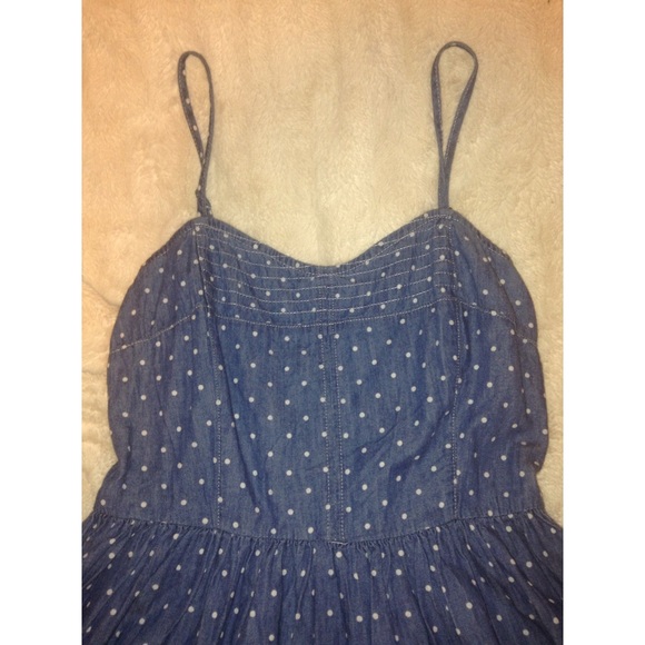 Denim polka dot dress 👗 - Picture 3 of 4
