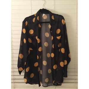 Polka Dot American Apparel Button Up