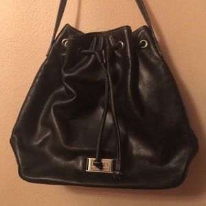 Ralph Lauren black leather shoulder bag