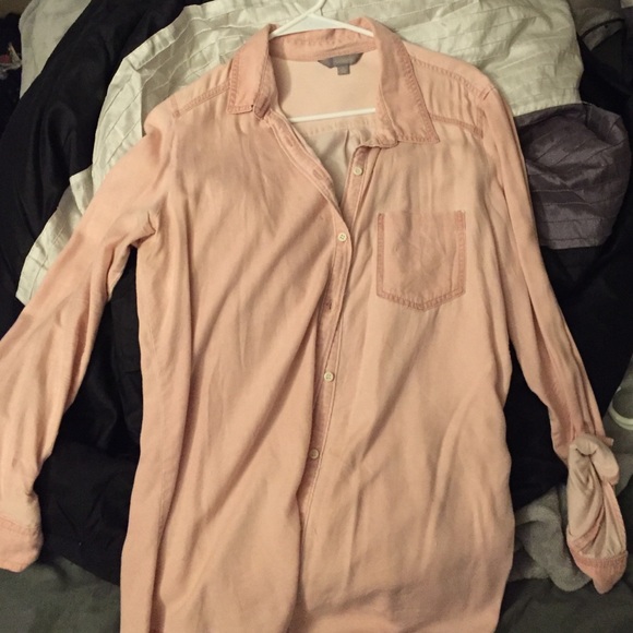 Pink long sleeve button up - Picture 2 of 3