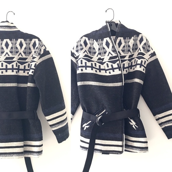 BNWT IRO Ashton tribal print coat belted jacket - Picture 3 of 4