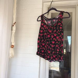 Floral Zipper Tank