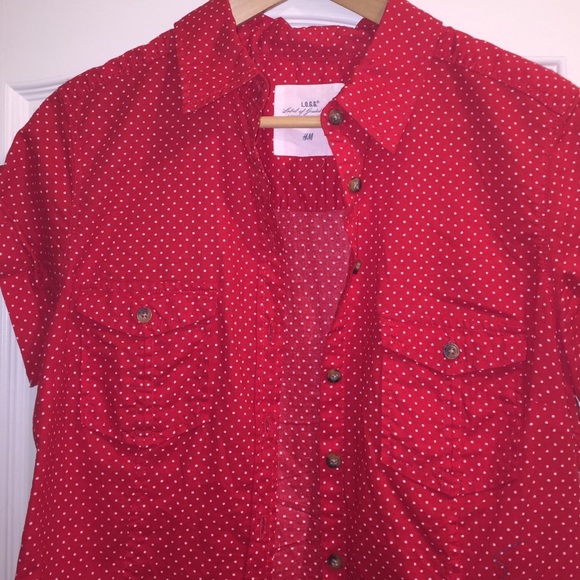 Polka Dot Button Up