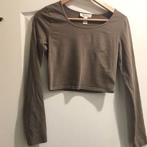 Army Green Crop Top