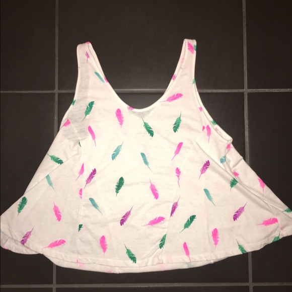 White Tank with Feathers