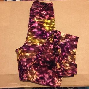 Velvet colorful leggings