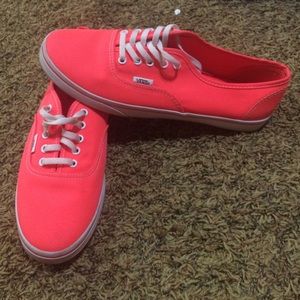 Neon pink Vans