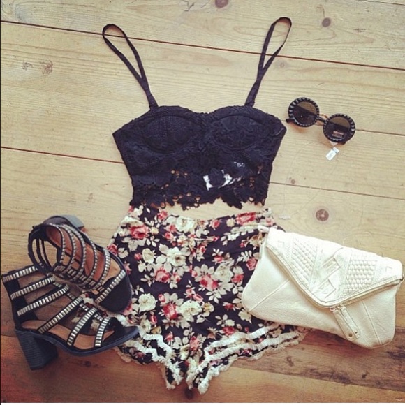 LF floral double layered soft shorts - Picture 4 of 4