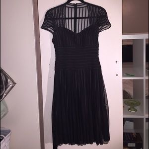 Black winter cocktail dress