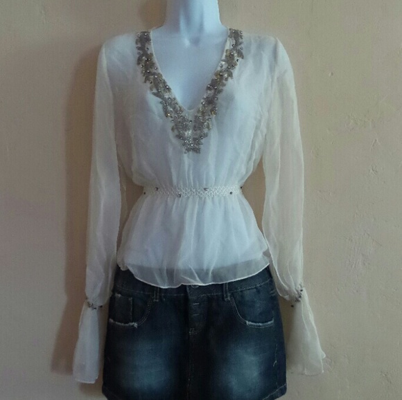 List Collezioni Sz L Made in Italy Delicate Blouse - Picture 1 of 4