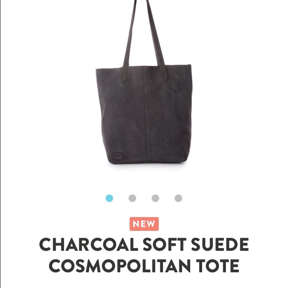 Tom's Charcoal Soft Suede Cosmopolitan Tote