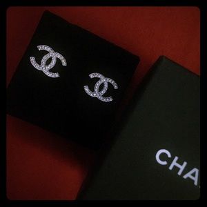 Authentic Chanel large CC earrings, hard to find!