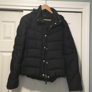 Jcrew short puffer coat black small