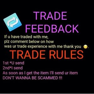 Trade rules and feedback 😊