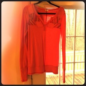 Pink thermal with metal sleeve details