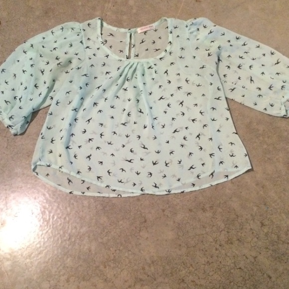 Agaci made in USA mint blouse
