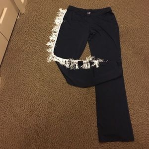 Fringed dance wear pants