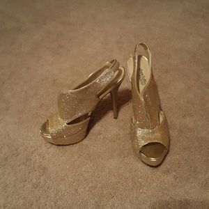 Gold sandal heel