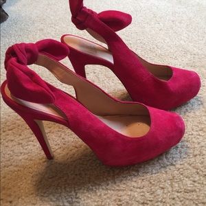 Hot pink Dolce Vita sling back pumps with bow