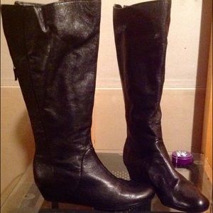 Women's BP by Nordstrom leather wedge boots.