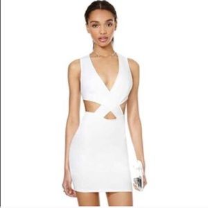 Nasty Gal Brand New White Cutout Dress